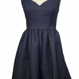 Jill Stuart Midnight Blue Polka Dot Mini Dress